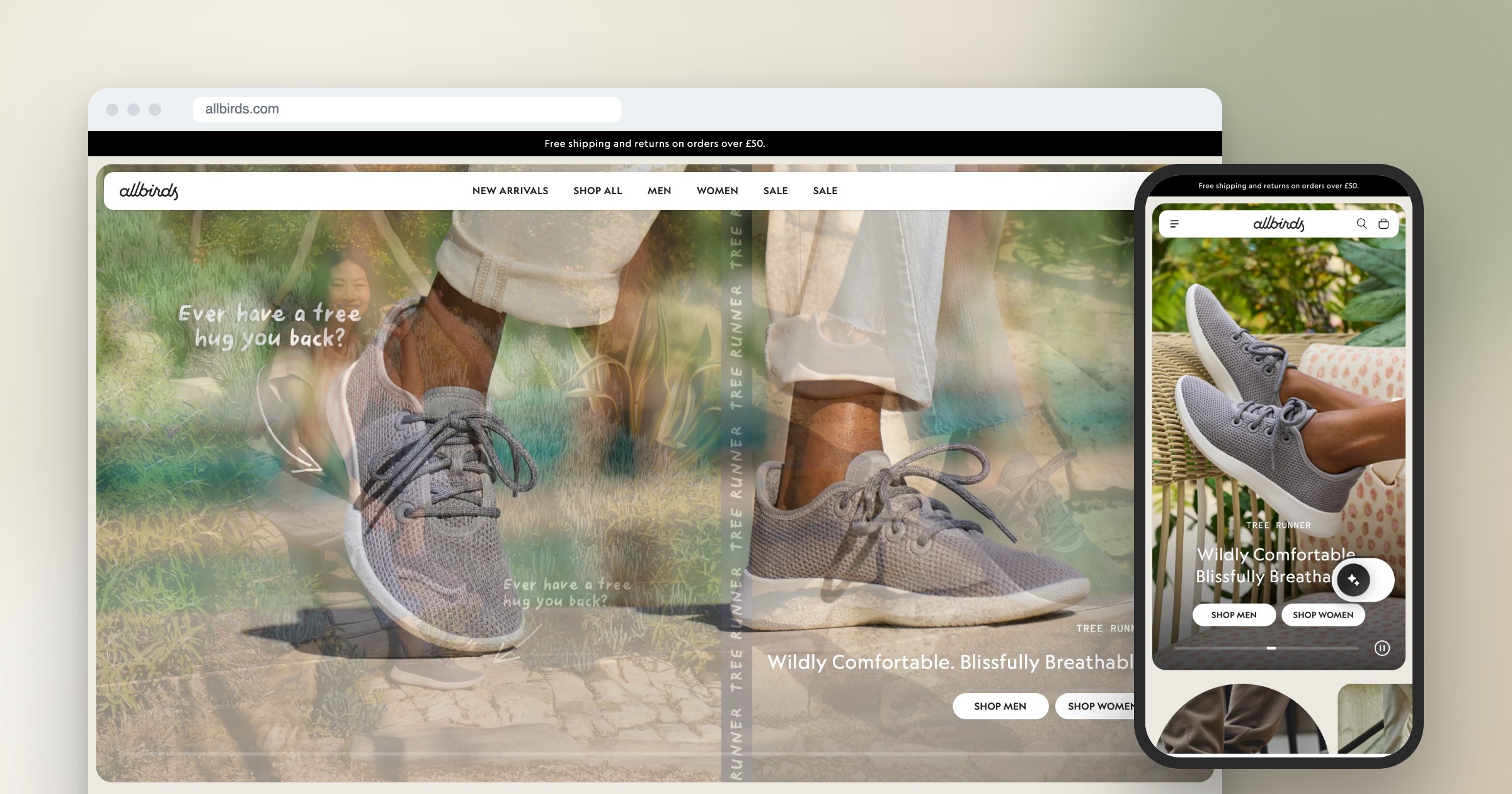 Allbirds Shopify eCommerce website
