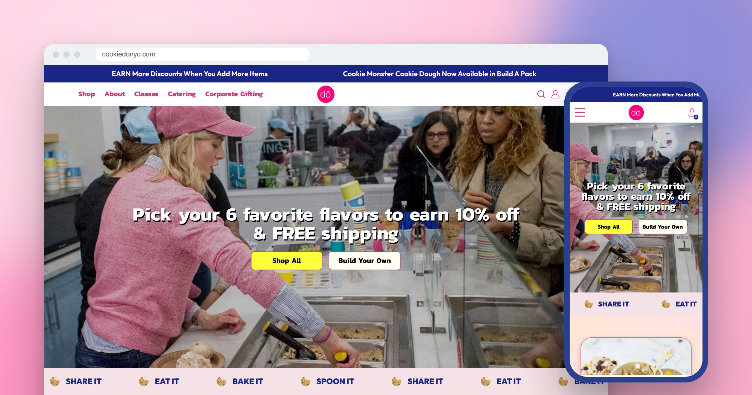 Cookie Do NYC food and drink eCommerce website