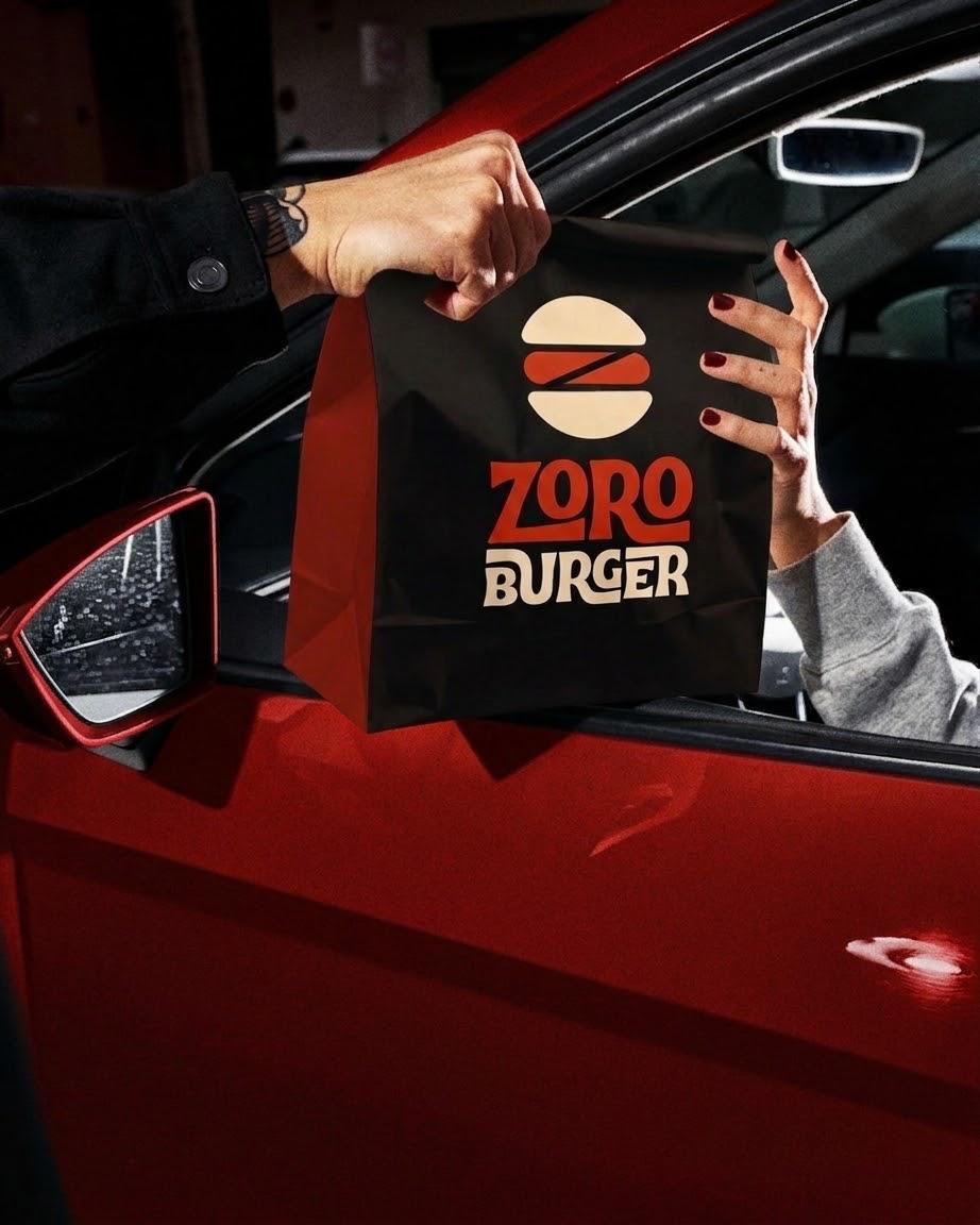 Zoro Burger drive-thru campaign